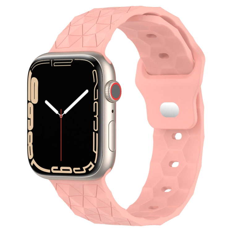 Football Texture Silicone Watch Band For Apple Watch SE 44mm(Pink) - Watch Bands by PMC Jewellery | Online Shopping South Africa | PMC Jewellery