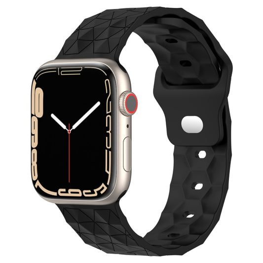 Football Texture Silicone Watch Band For Apple Watch SE 44mm(Black) - Watch Bands by PMC Jewellery | Online Shopping South Africa | PMC Jewellery