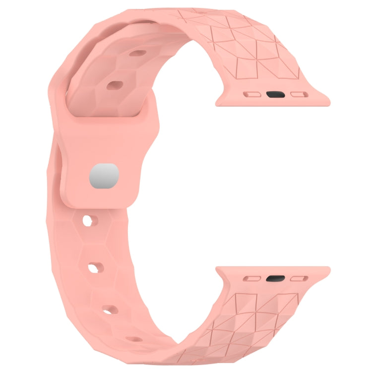 Football Texture Silicone Watch Band For Apple Watch 4 40mm(Pink) - Watch Bands by PMC Jewellery | Online Shopping South Africa | PMC Jewellery