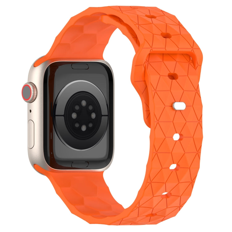 Football Texture Silicone Watch Band For Apple Watch 4 44mm(Orange) - Watch Bands by PMC Jewellery | Online Shopping South Africa | PMC Jewellery