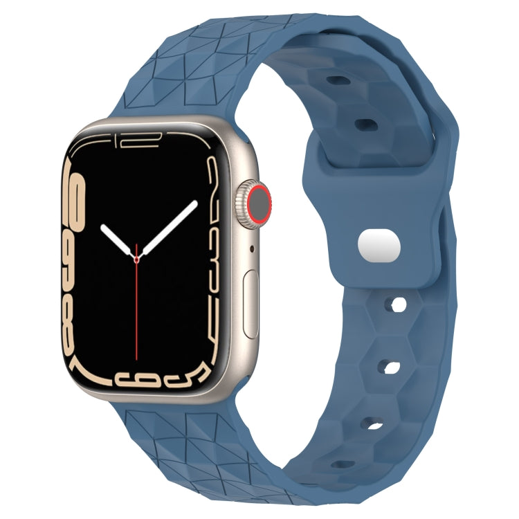 Football Texture Silicone Watch Band For Apple Watch 3 42mm(Blue) - Watch Bands by PMC Jewellery | Online Shopping South Africa | PMC Jewellery