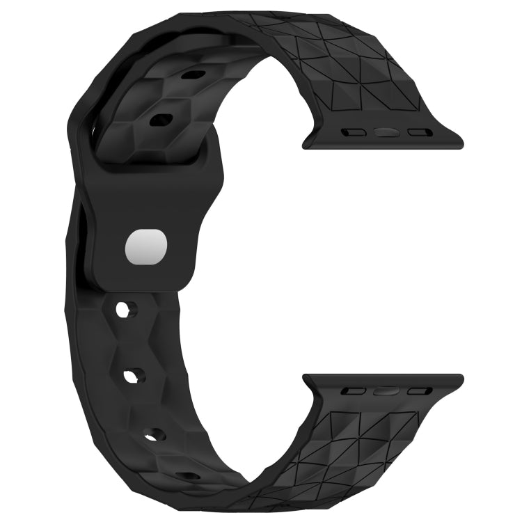 Football Texture Silicone Watch Band For Apple Watch 3 42mm(Black) - Watch Bands by PMC TechLife | Online Shopping South Africa | PMC TechLife