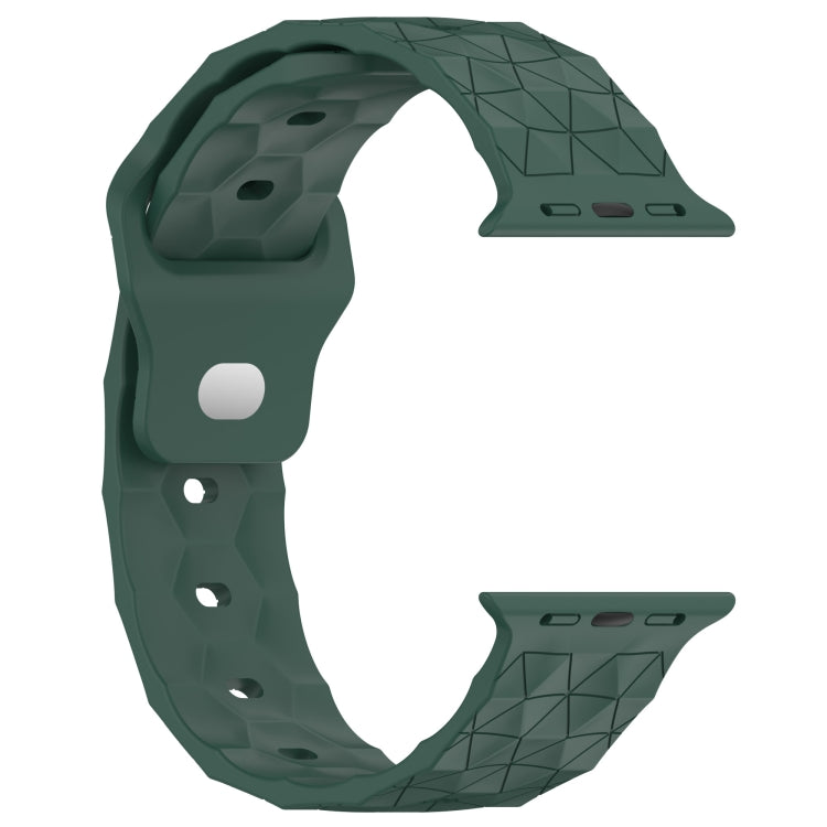 Football Texture Silicone Watch Band For Apple Watch 3 42mm(Pine Green) - Watch Bands by PMC Jewellery | Online Shopping South Africa | PMC Jewellery