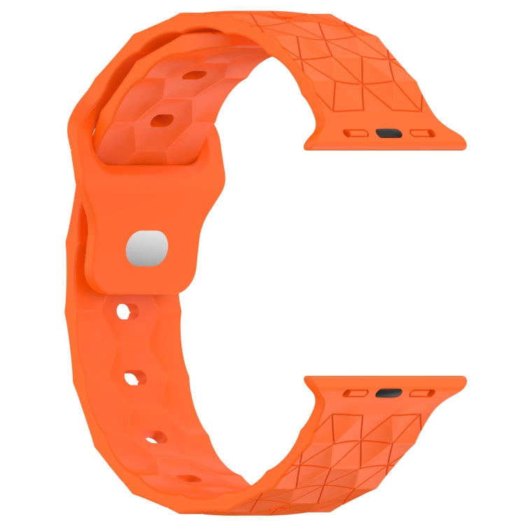 Football Texture Silicone Watch Band For Apple Watch 2 38mm(Orange) - Watch Bands by PMC Jewellery | Online Shopping South Africa | PMC Jewellery