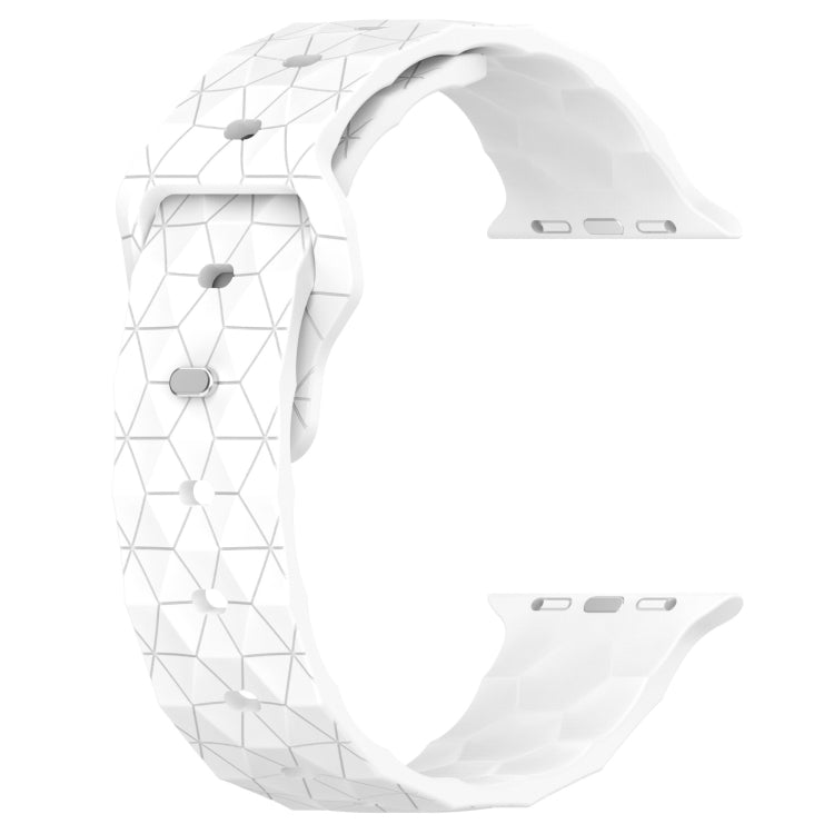 Football Texture Silicone Watch Band For Apple Watch 38mm(White) - Watch Bands by PMC TechLife | Online Shopping South Africa | PMC TechLife