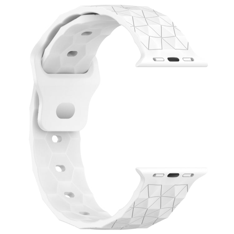 Football Texture Silicone Watch Band For Apple Watch 42mm(White) - Watch Bands by PMC TechLife | Online Shopping South Africa | PMC TechLife