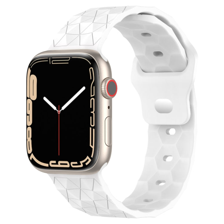 Football Texture Silicone Watch Band For Apple Watch 9 41mm(White) - free shipping - PMC TechLife - Order now!