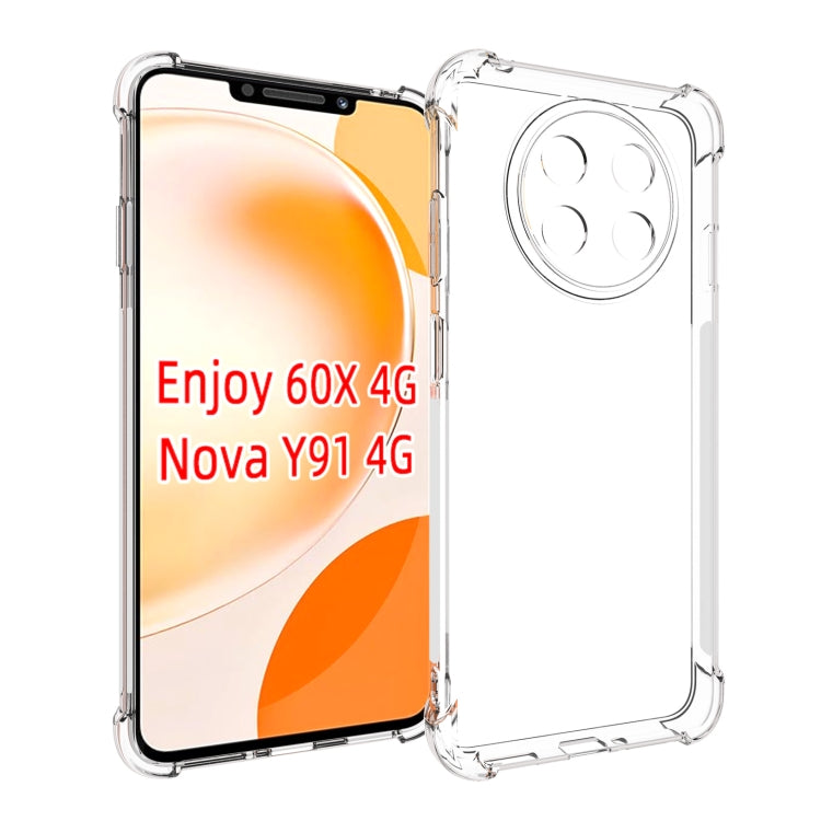 For Huawei Enjoy 60X / nova Y91 Shockproof Non-slip Thickening TPU Phone Case(Transparent) - Huawei Cases by PMC Jewellery | Online Shopping South Africa | PMC Jewellery