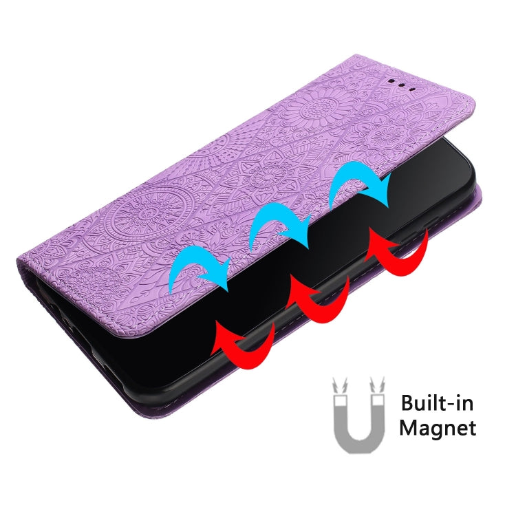 For Redmi Note 12 4G Global Ethnic Embossed Adsorption Leather Phone Case(Purple) - free shipping - PMC TechLife - Order now!