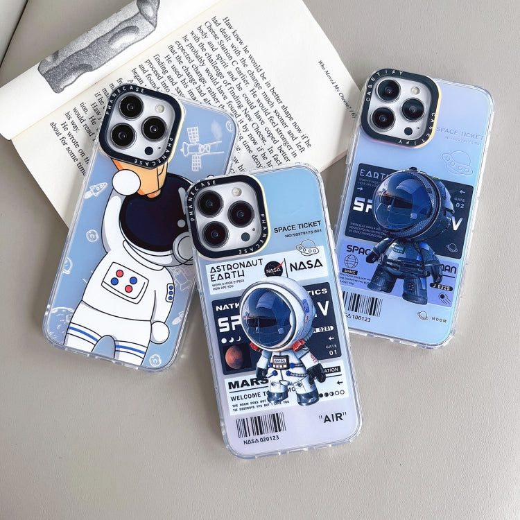 For iPhone 14 Pro Max Astronaut Pattern Shockproof PC Protective Phone Case(White with Telescope) - iPhone 14 Pro Max Cases by PMC Jewellery | Online Shopping South Africa | PMC Jewellery