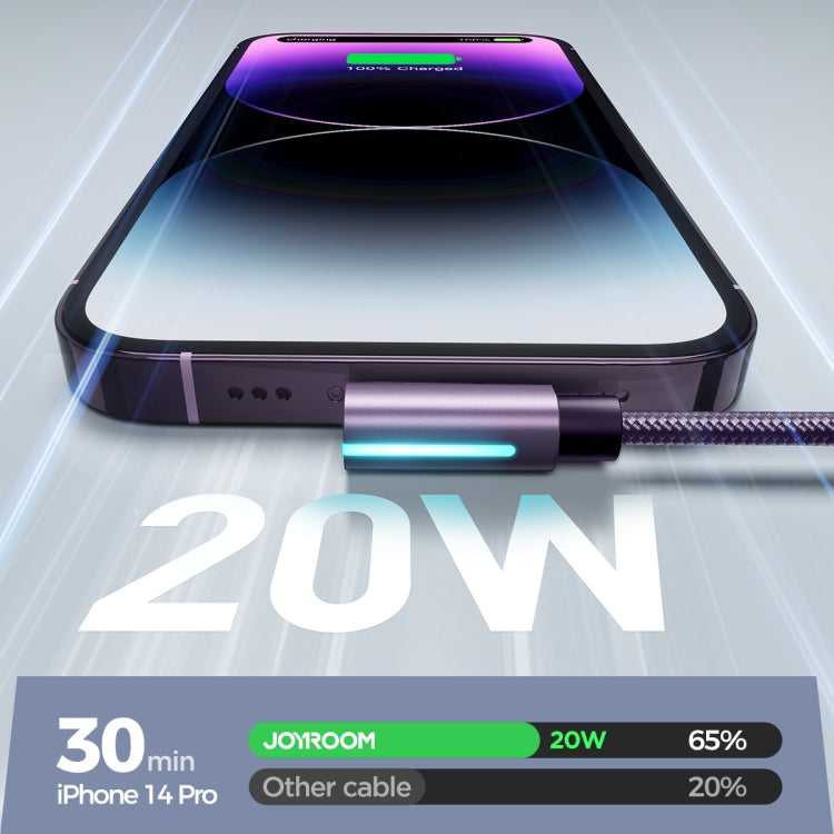 JOYROOM S-CL020A17 20W USB-C/Type-C to 8 Pin Elbow Fast Charging Data Cable, Length:1.2m(Purple) - 2 in 1 Cable by JOYROOM | Online Shopping South Africa | PMC Jewellery