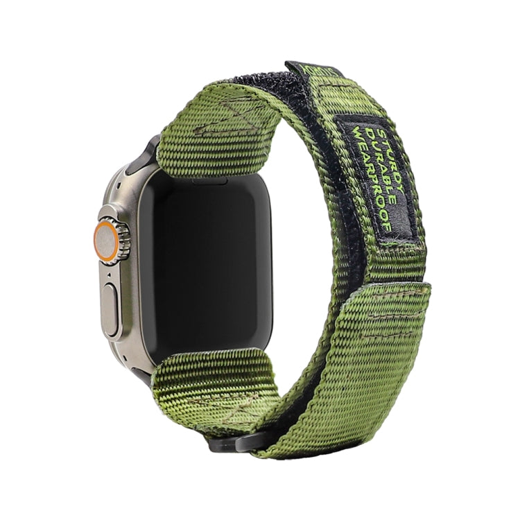 Nylon Two Section Watch Band For Apple Watch SE 2022 40mm(Dark Green) - Watch Bands by PMC TechLife | Online Shopping South Africa | PMC TechLife