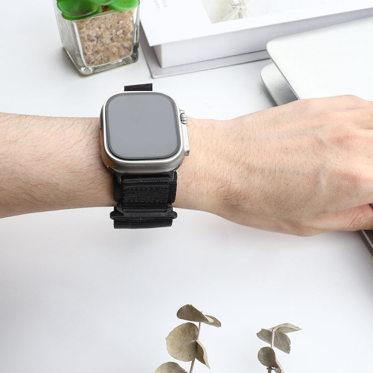 Nylon Two Section Watch Band For Apple Watch SE 40mm(Black) - Watch Bands by PMC TechLife | Online Shopping South Africa | PMC TechLife