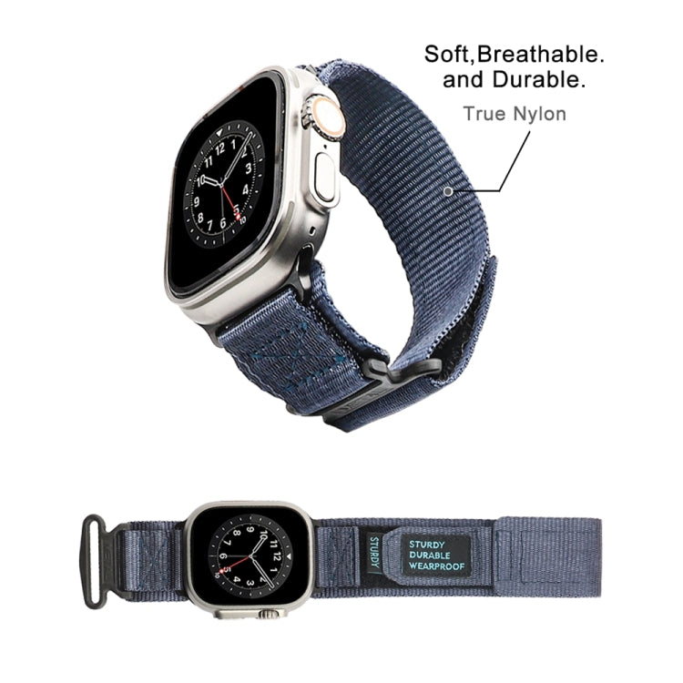 Nylon Two Section Watch Band For Apple Watch SE 40mm(Blue) - Watch Bands by PMC TechLife | Online Shopping South Africa | PMC TechLife