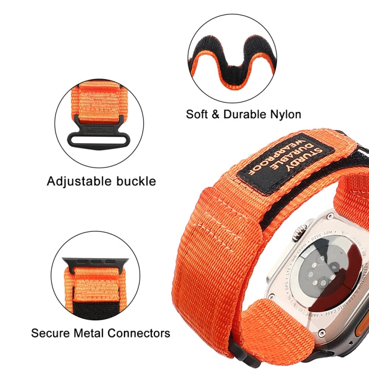 Nylon Two Section Watch Band For Apple Watch SE 44mm(Orange) - Watch Bands by PMC TechLife | Online Shopping South Africa | PMC TechLife