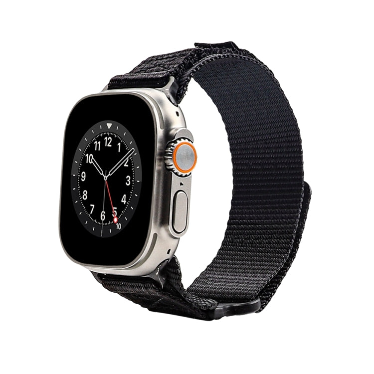 Nylon Two Section Watch Band For Apple Watch 6 44mm(Black) - Watch Bands by PMC TechLife | Online Shopping South Africa | PMC TechLife