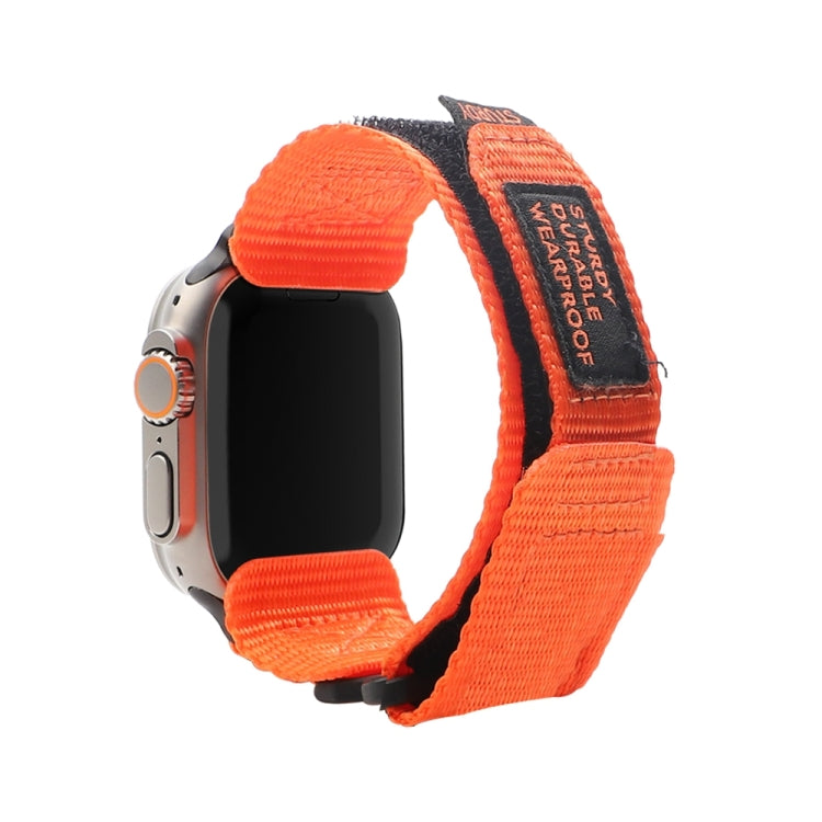 Nylon Two Section Watch Band For Apple Watch 4 44mm(Orange) - Watch Bands by PMC Jewellery | Online Shopping South Africa | PMC Jewellery