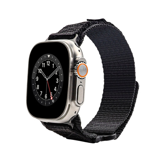 Nylon Two Section Watch Band For Apple Watch 4 44mm(Black) - Watch Bands by PMC Jewellery | Online Shopping South Africa | PMC Jewellery