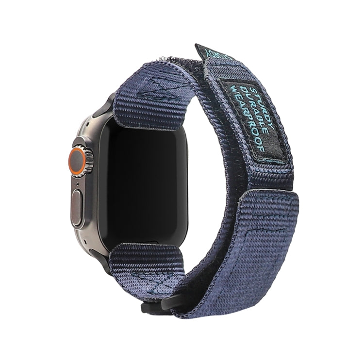 Nylon Two Section Watch Band For Apple Watch 42mm(Blue) - Watch Bands by PMC TechLife | Online Shopping South Africa | PMC TechLife