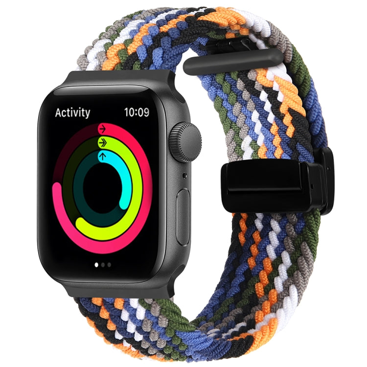 Magnetic Fold Clasp Woven Watch Band For Apple Watch 5 44mm(Denim Color) - Watch Bands by PMC TechLife | Online Shopping South Africa | PMC TechLife