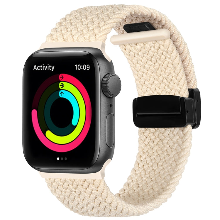 Magnetic Fold Clasp Woven Watch Band For Apple Watch 3 42mm(Starlight Color) - Watch Bands by PMC TechLife | Online Shopping South Africa | PMC TechLife