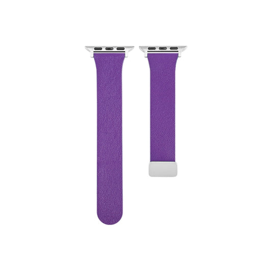 Sheepskin Texture Magnetic Folding Buckle Watch Band For Apple Watch 2 38mm(Purple) - Watch Bands by PMC Jewellery | Online Shopping South Africa | PMC Jewellery