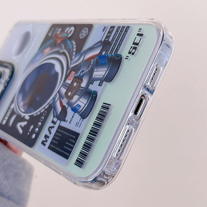 For iPhone 14 Plus Mechanical Astronaut Pattern TPU Phone Case(Blue) - iPhone 14 Plus Cases by PMC Jewellery | Online Shopping South Africa | PMC Jewellery