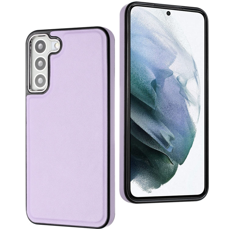 For Samsung Galaxy S22+ 5G Leather Texture Full Coverage Phone Case(Purple) - free shipping - PMC TechLife - Order now!