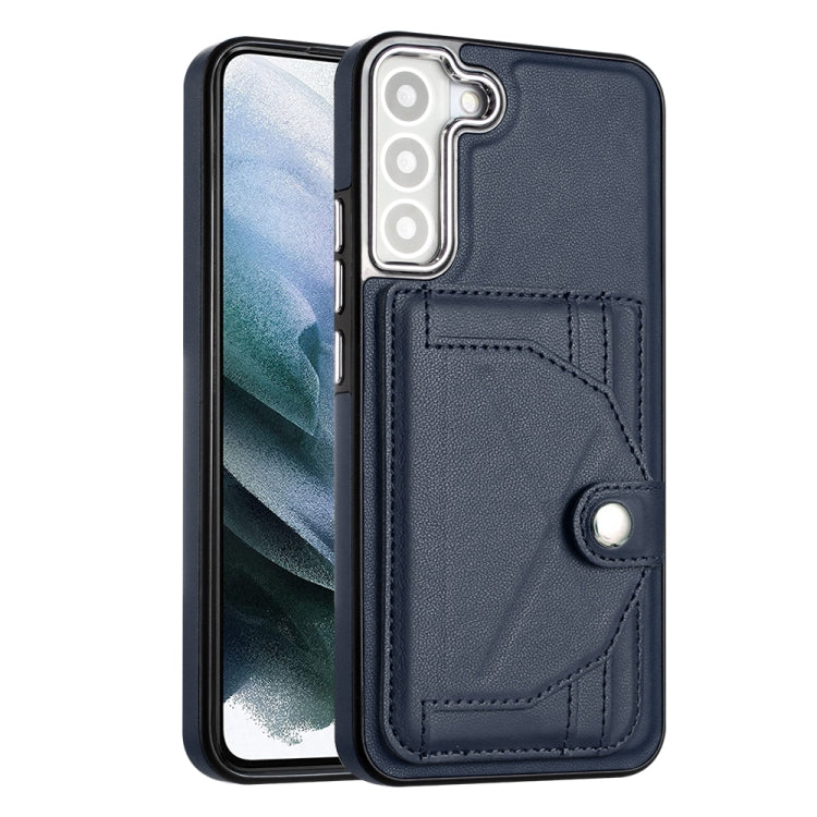 For Samsung Galaxy S23+ Shockproof Leather Phone Case with Card Holder(Blue) - free shipping - PMC TechLife - Order now!