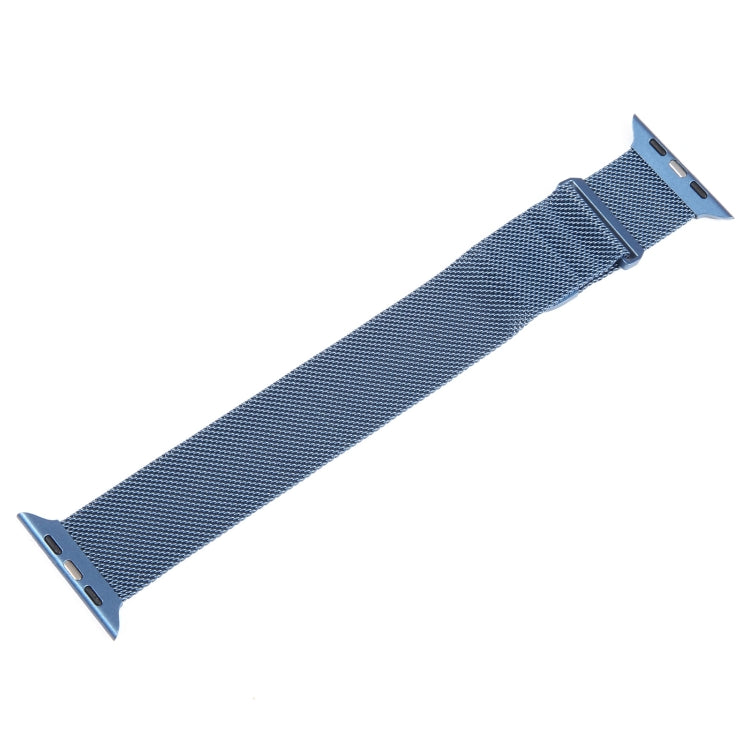 For Apple Watch 8 45mm Milanese Metal Magnetic Watch Band(Blue) - Watch Bands by PMC Jewellery | Online Shopping South Africa | PMC Jewellery