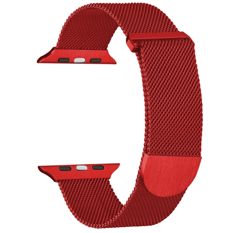 For Apple Watch SE 2022 44mm Milanese Metal Magnetic Watch Band(Red) - Watch Bands by PMC Jewellery | Online Shopping South Africa | PMC Jewellery