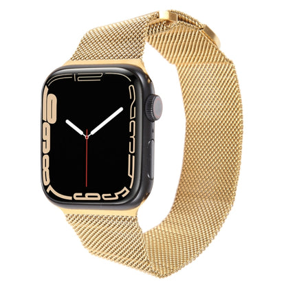 For Apple Watch SE 2022 44mm Milanese Metal Magnetic Watch Band(Gold) - Watch Bands by PMC Jewellery | Online Shopping South Africa | PMC Jewellery