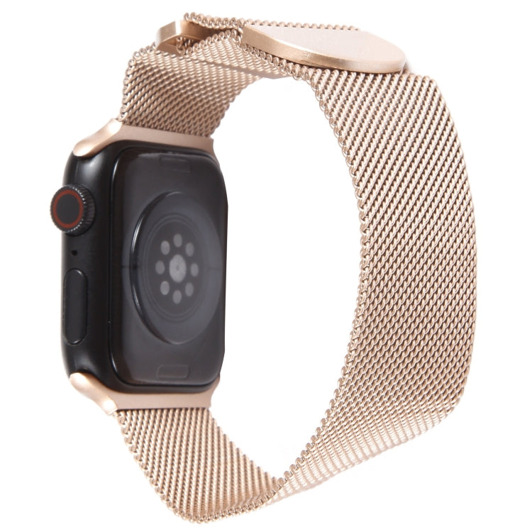 For Apple Watch 7 45mm Milanese Metal Magnetic Watch Band(Retro Gold) - Watch Bands by PMC Jewellery | Online Shopping South Africa | PMC Jewellery