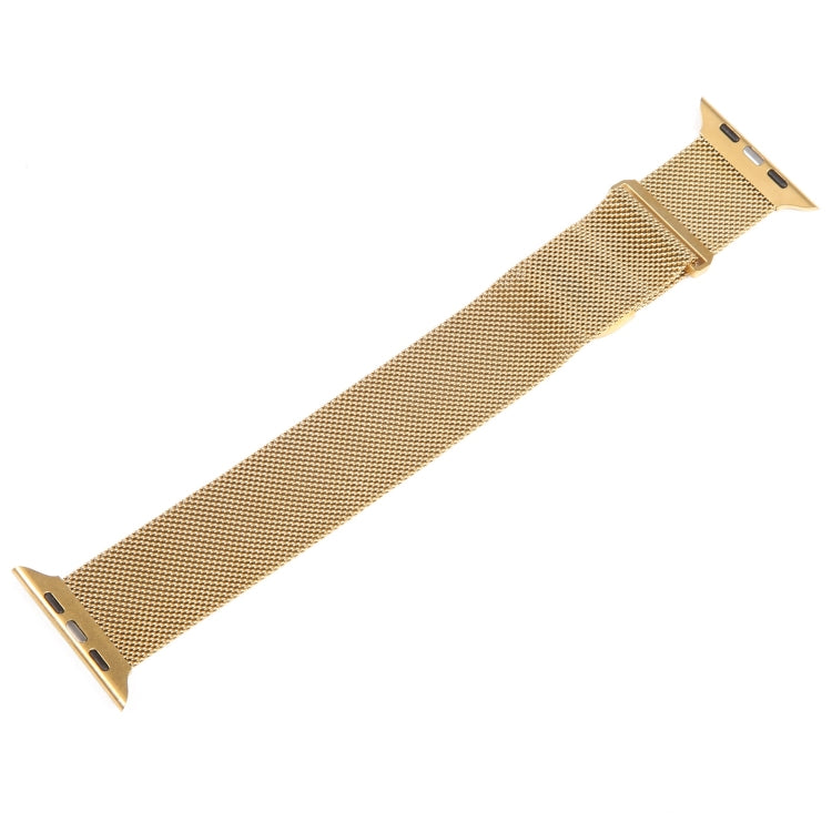 For Apple Watch 2 38mm Milanese Metal Magnetic Watch Band(Gold) - Watch Bands by PMC Jewellery | Online Shopping South Africa | PMC Jewellery