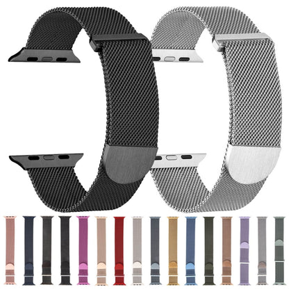 For Apple Watch 8 45mm Milanese Metal Magnetic Watch Band(Gunmetal) - Watch Bands by PMC Jewellery | Online Shopping South Africa | PMC Jewellery