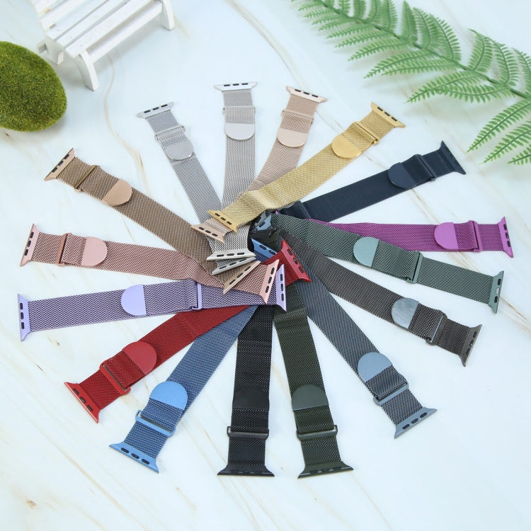 For Apple Watch 8 45mm Milanese Metal Magnetic Watch Band(Space Grey) - Watch Bands by PMC TechLife | Online Shopping South Africa | PMC TechLife