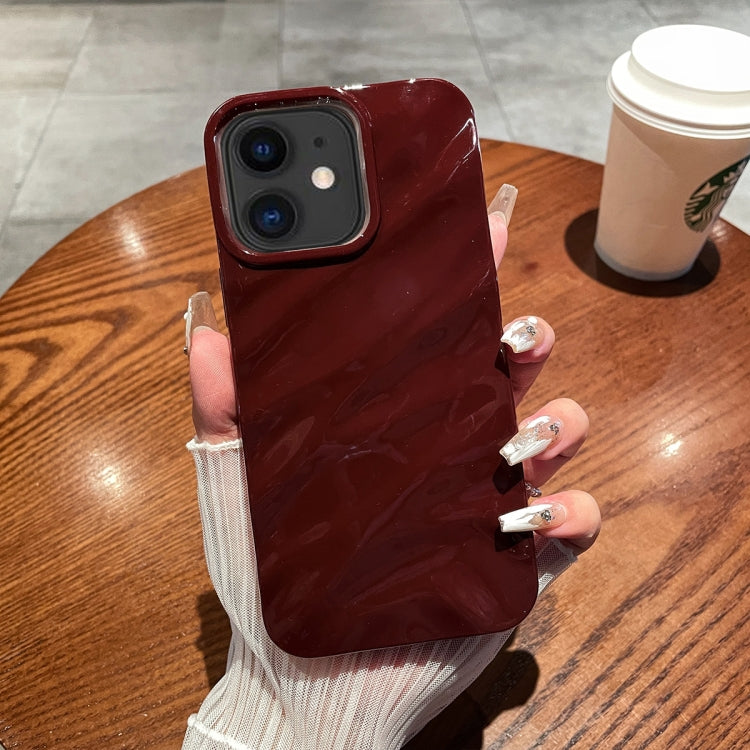 For iPhone 11 Solid Color Wave Texture TPU Phone Case(Wine Red) - iPhone 11 Cases by PMC TechLife | Online Shopping South Africa | PMC TechLife