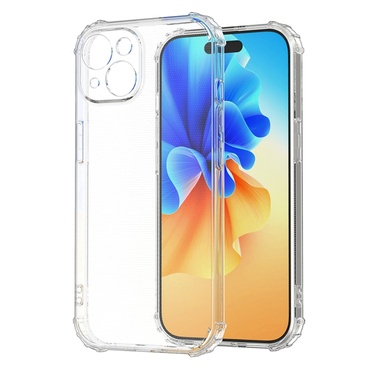 For iPhone 15 Four-Corner Shockproof Clear TPU Phone Case(Transparent) - free shipping - PMC TechLife - Order now!
