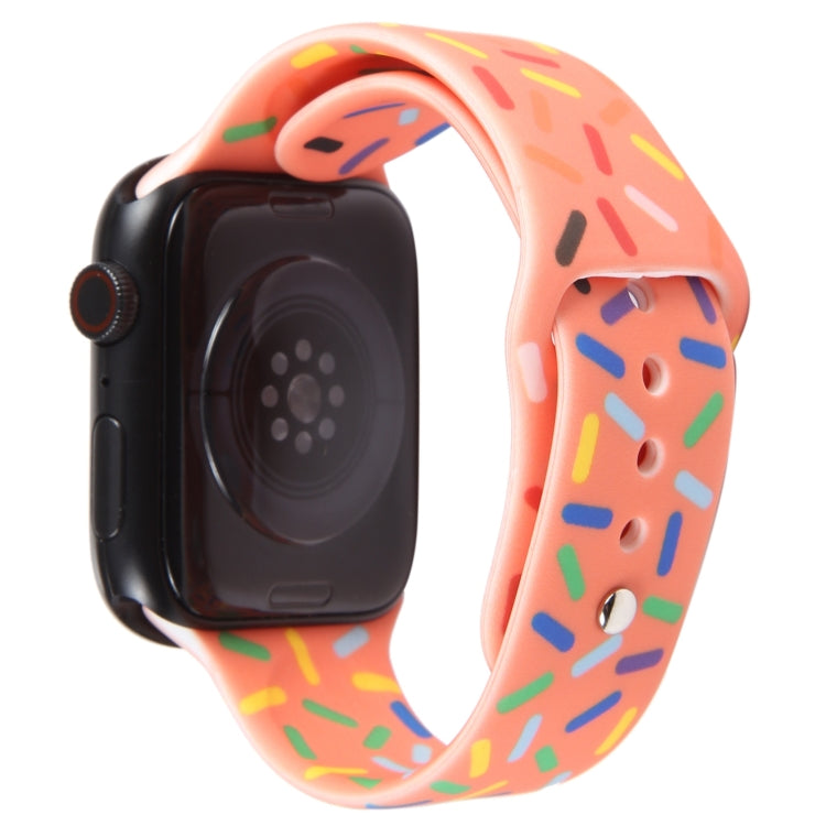 Rainbow Raindrops Silicone Watch Band For Apple Watch 2 38mm(Orange) - Watch Bands by PMC TechLife | Online Shopping South Africa | PMC TechLife