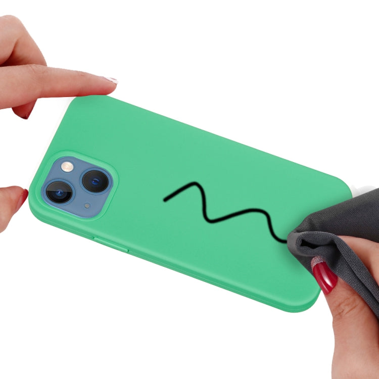 For iPhone 15 Solid Color Silicone Phone Case(Green) - iPhone 15 Cases by PMC TechLife | Online Shopping South Africa | PMC TechLife
