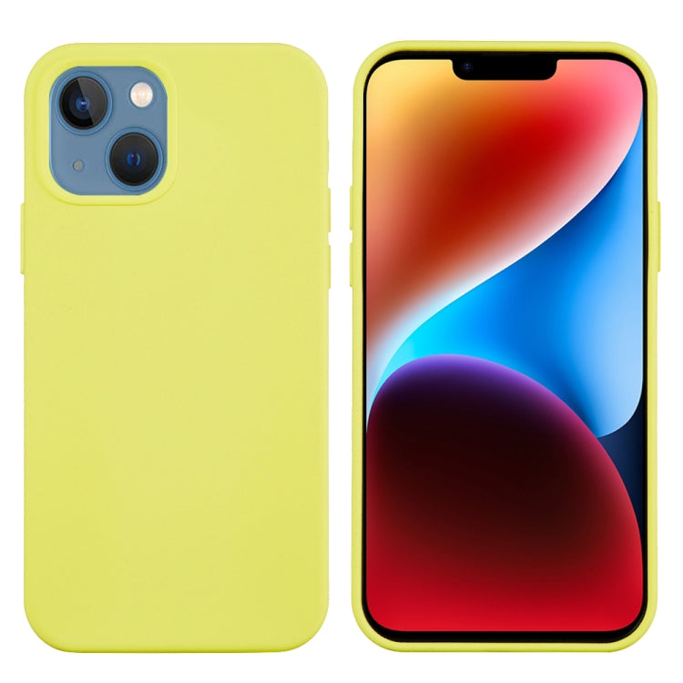 For iPhone 15 Solid Color Silicone Phone Case(Lemon Yellow) - iPhone 15 Cases by PMC TechLife | Online Shopping South Africa | PMC TechLife
