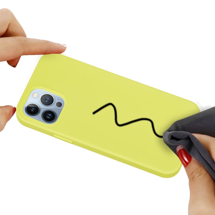 For iPhone 15 Pro Max Solid Color Silicone Phone Case(Lemon Yellow) - iPhone 15 Pro Max Cases by PMC TechLife | Online Shopping South Africa | PMC TechLife