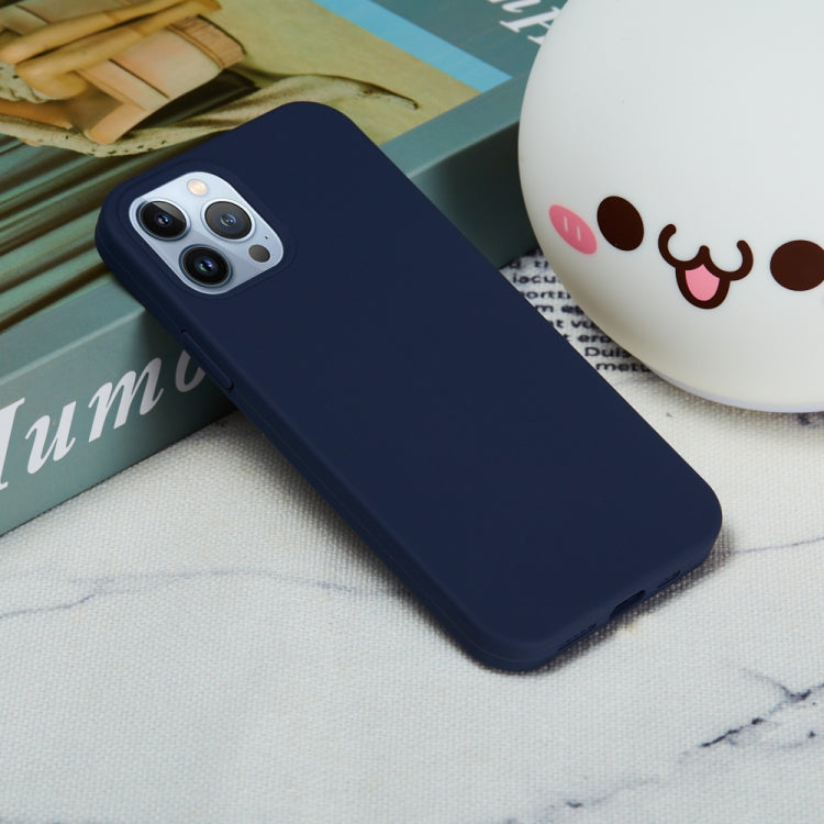 For iPhone 15 Pro Max Solid Color Silicone Phone Case(Midnight Blue) - iPhone 15 Pro Max Cases by PMC TechLife | Online Shopping South Africa | PMC TechLife
