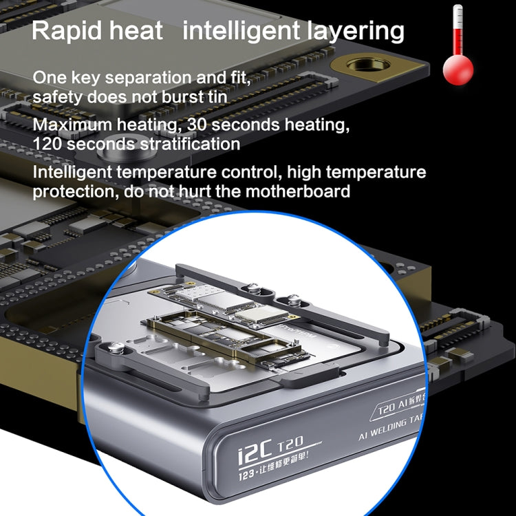 i2C T20 Intelligent Motherboard Middle Layered Heating Platform, Plug:US - Repair Platform by PMC Jewellery | Online Shopping South Africa | PMC Jewellery