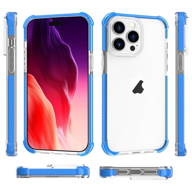 For iPhone 15 Pro Max Four-corner Shockproof TPU + Acrylic Phone Case(Blue) - iPhone 15 Pro Max Cases by PMC Jewellery | Online Shopping South Africa | PMC Jewellery