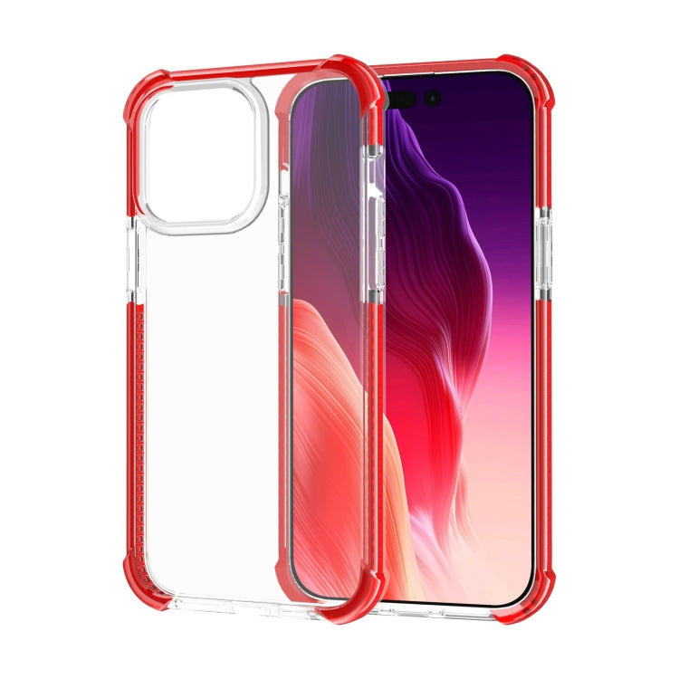 For iPhone 15 Pro Max Four-corner Shockproof TPU + Acrylic Phone Case(Red) - iPhone 15 Pro Max Cases by PMC Jewellery | Online Shopping South Africa | PMC Jewellery