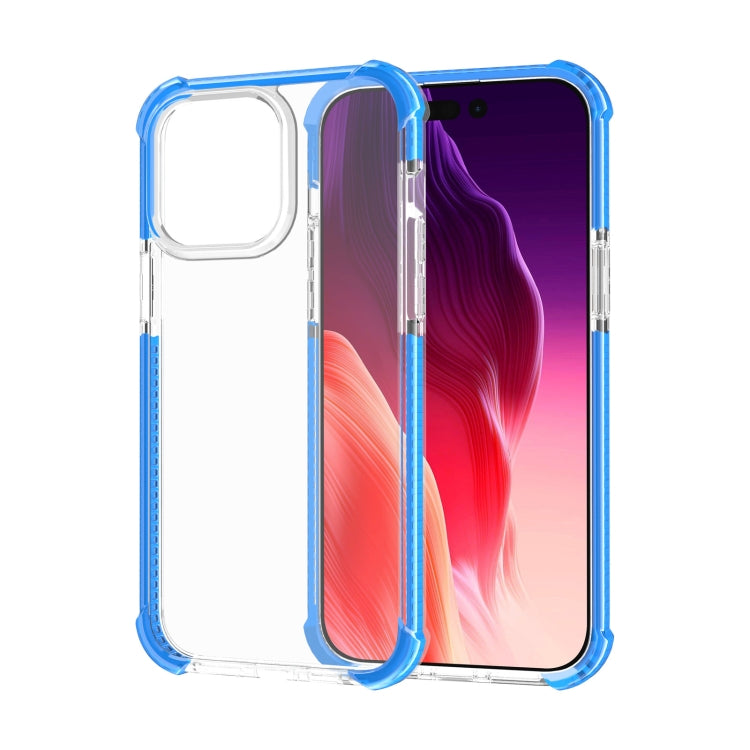 For iPhone 15 Pro Four-corner Shockproof TPU + Acrylic Phone Case(Blue) - iPhone 15 Pro Cases by PMC TechLife | Online Shopping South Africa | PMC TechLife