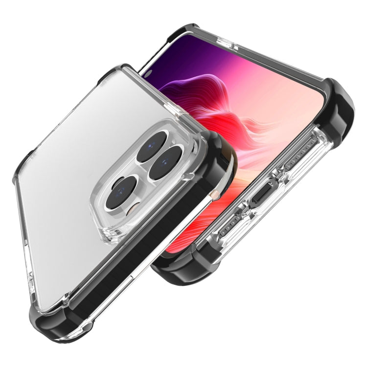 For iPhone 15 Pro Four-corner Shockproof TPU + Acrylic Phone Case(Black + Transparent) - iPhone 15 Pro Cases by PMC TechLife | Online Shopping South Africa | PMC TechLife