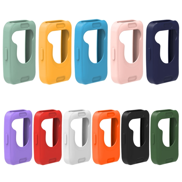For Huawei Band 8 Silicone Protective Case + Silicone Watch Band Kit(White) - Watch Bands by PMC TechLife | Online Shopping South Africa | PMC TechLife