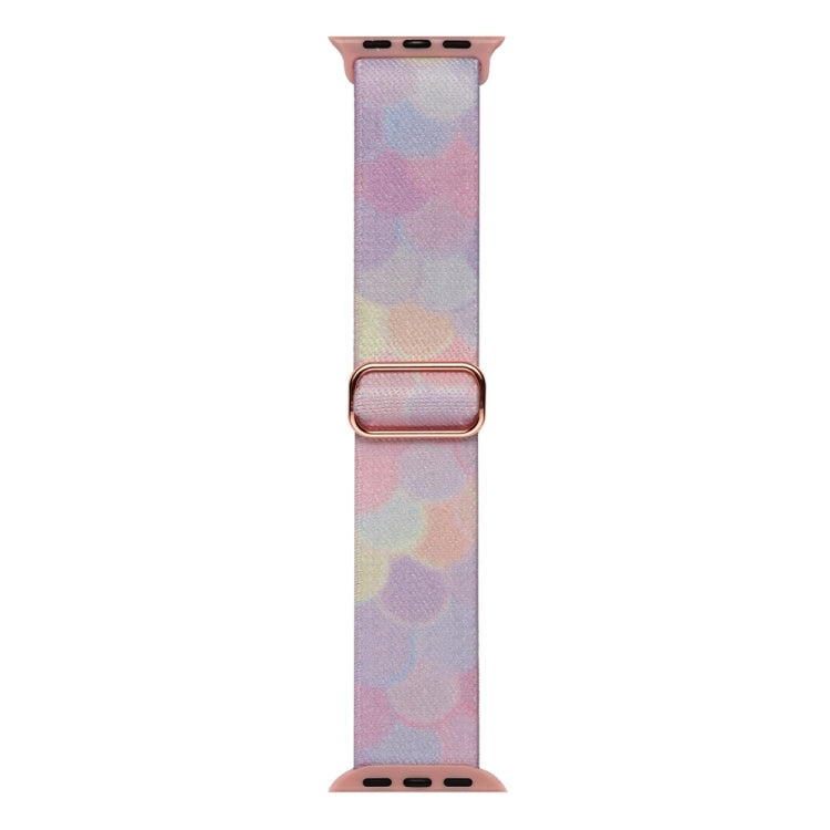 For Apple Watch SE 2022 44mm Painted Pattern Nylon Replacement Watch Band(Symphony Bubbles) - Watch Bands by PMC TechLife | Online Shopping South Africa | PMC TechLife